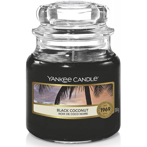 Candele profumate Candela profumata giara piccola black coconut fino a 30 ore