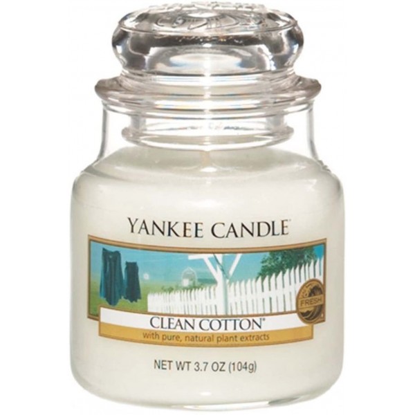 Candele profumate Candela profumata giara piccola clean cotton fino a 30 ore