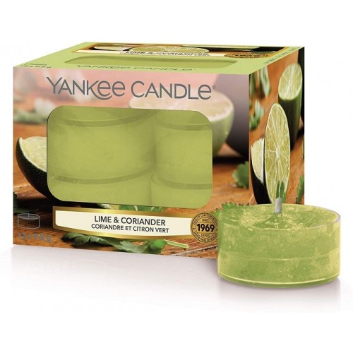 Candele profumate Classic tea light profumate 12pz lime & coriander