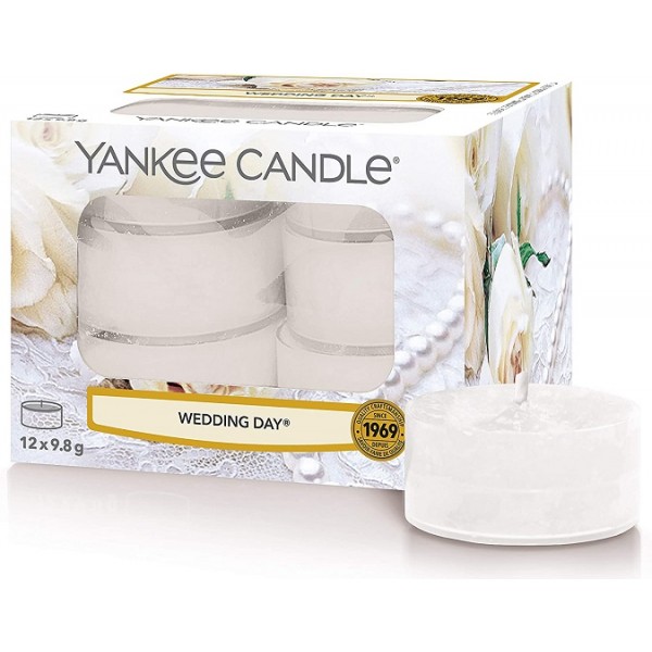 Candele profumate Classic tea light profumate 12pz wedding day