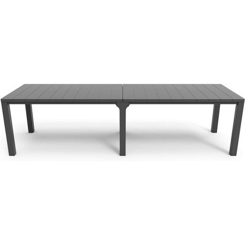 Tavoli da giardino Tavolo allungabile da esterno con finitura effetto legno spazzolato