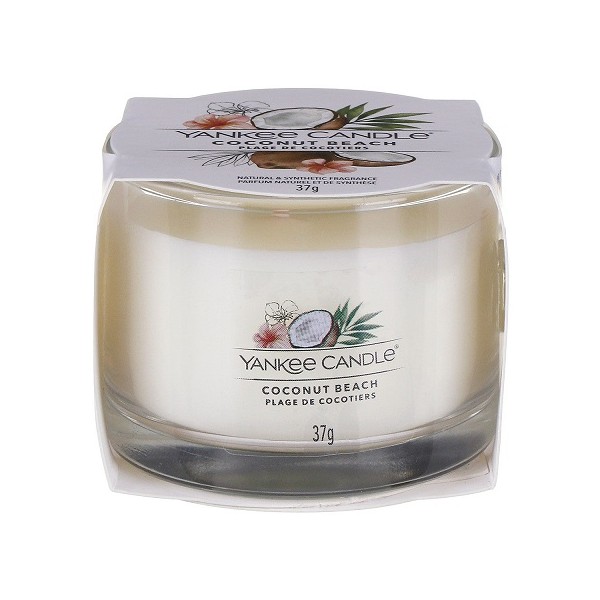 Candele profumate Filled votive in vetro coconut beach