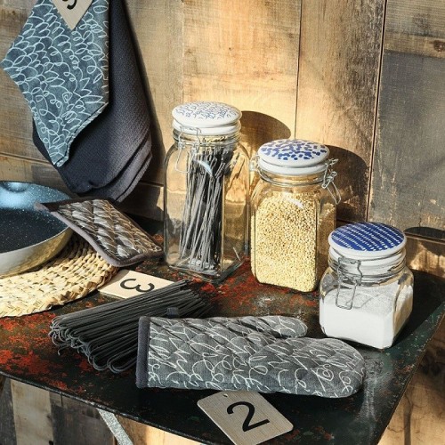 Barattoli da cucina Barattolo piccolo vetro trasparente con coperchio 600Cc ulay