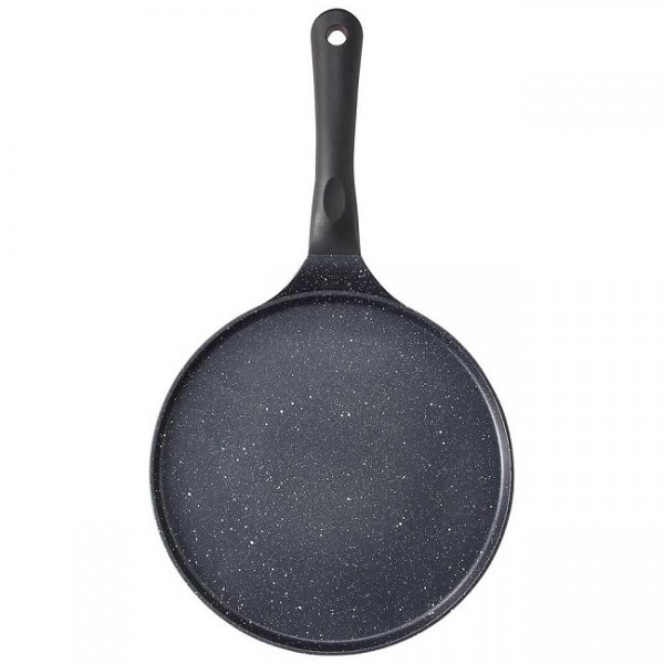 Padelle Piastra liscia diametro cm26 in alluminio colore nero linea premium black