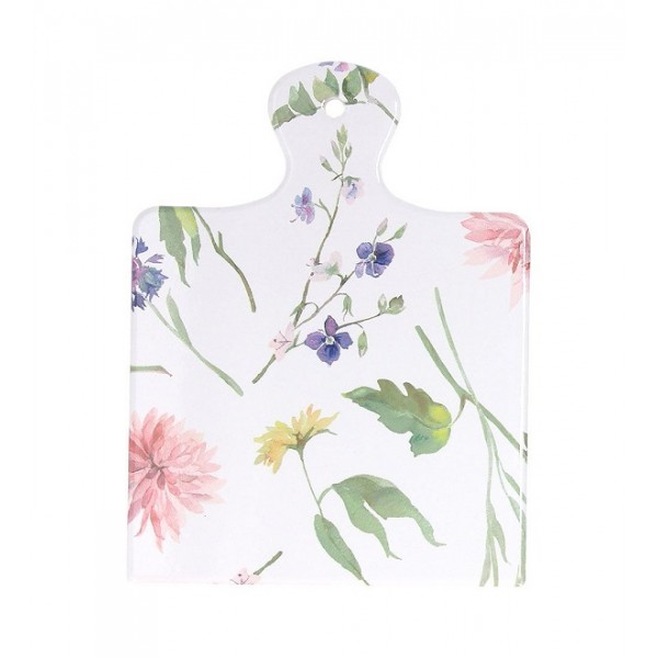 Taglieri Tagliere audrey cm 20x15x0,5h in stoneware colore bianco linea dolce casa