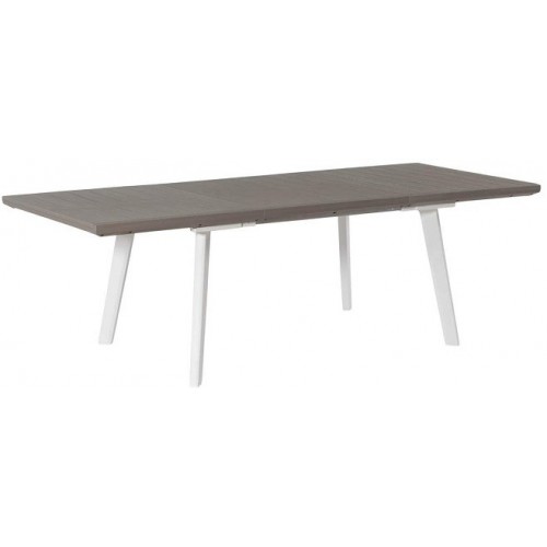 Tavoli da giardino Tavolo allungabile harmony in resina effetto legno color marrone cm100x160x75h