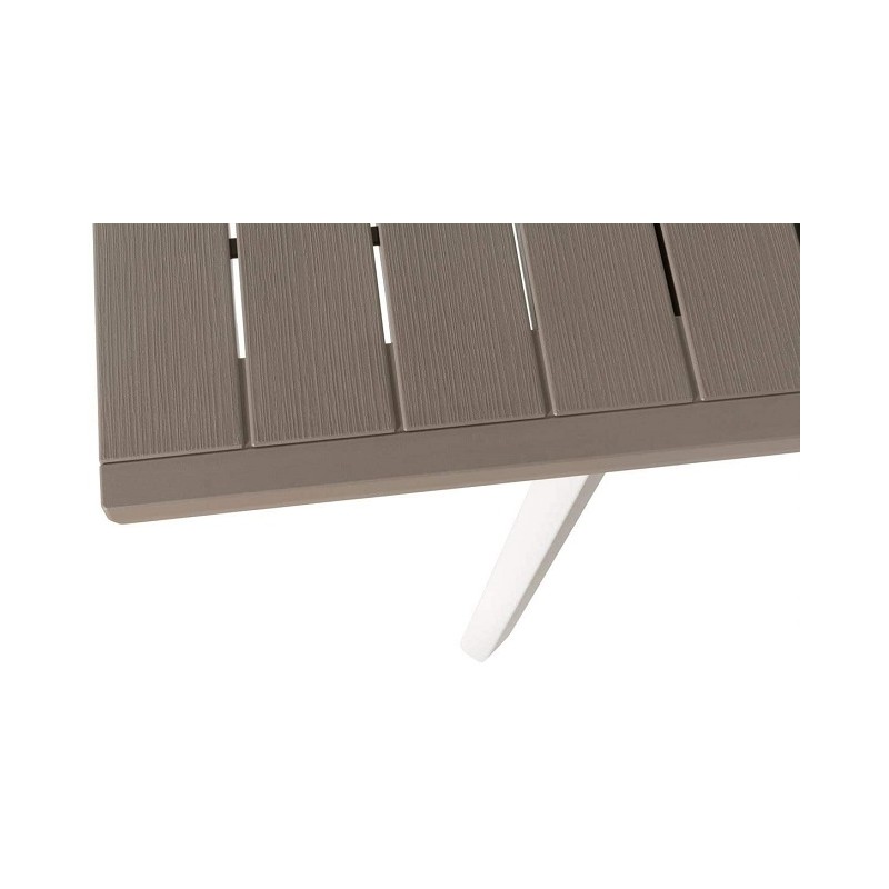 Tavoli da giardino Tavolo allungabile harmony in resina effetto legno color marrone cm100x160x75h Tavoli da giardino Tavolo allungabile harmony in resina effetto legno color marrone cm100x160x75h