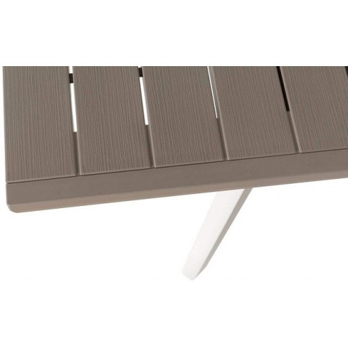 Tavoli da giardino Tavolo allungabile harmony in resina effetto legno color marrone cm100x160x75h