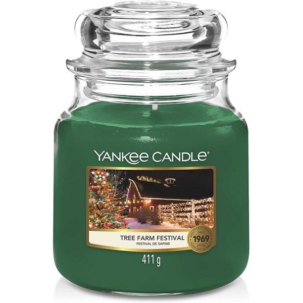 Candele profumate Candela profumata giara media tree farm festival fino a 75 ore