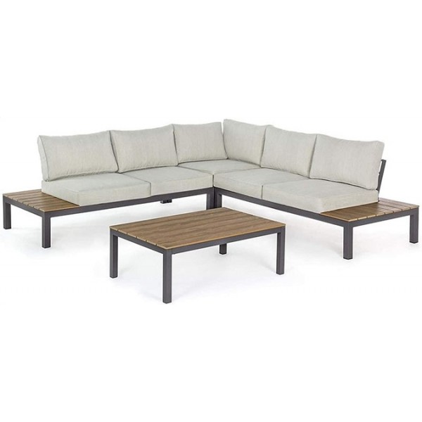 Divani da giardino Salotto angolare beverly lounge colore antracite