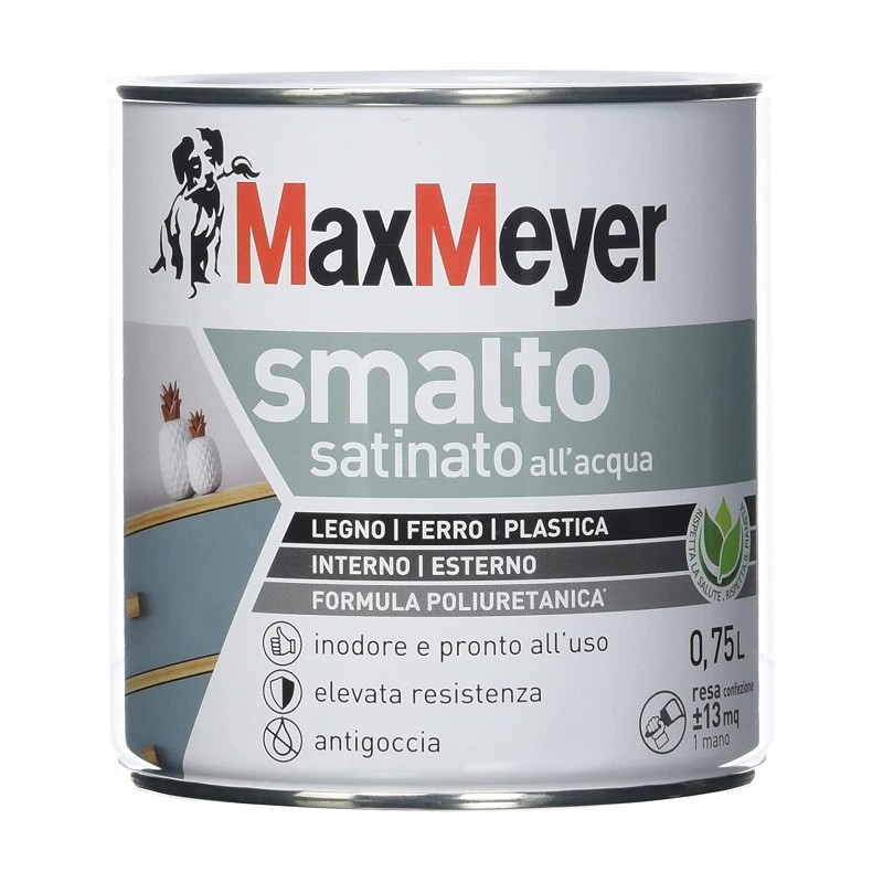 Smalti per esterni Smalto a acqua satinato colore verde 0,75lt