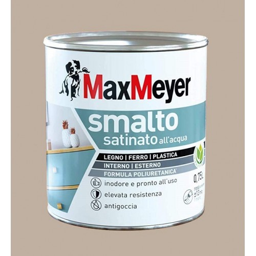 Smalti per esterni Smalto satinato a acqua colore tortora 0,75lt