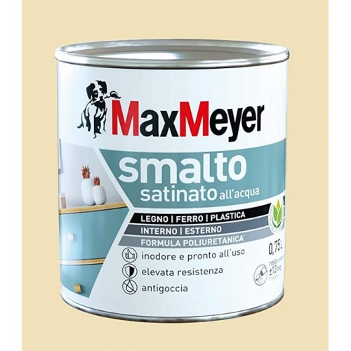 Smalti per esterni Smalto brillante a acqua colore bianco panna  0,75lt