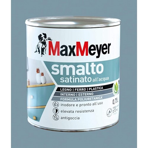 Smalti per esterni Smalto satinato a acqua colore denim 0,75lt