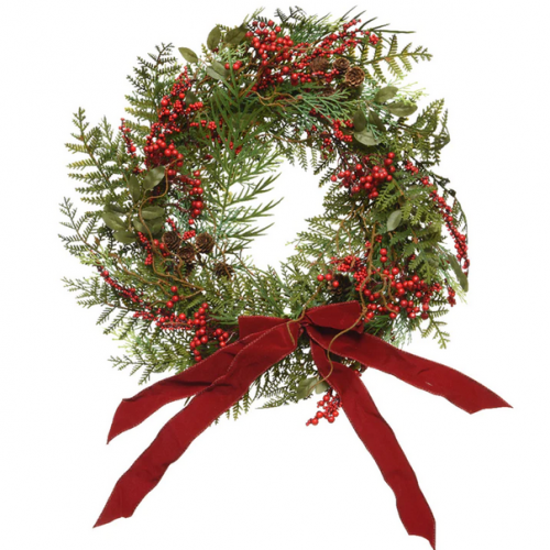 Fuoriporta natalizio Ghirlanda tonda natalizia Ø50cm