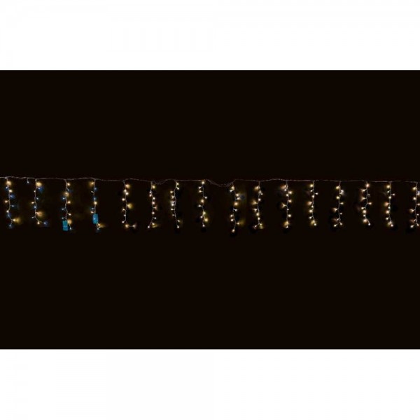 Luci natalizie Tenda 240 led da esterno effetto flash bianco caldo cavo 12mt