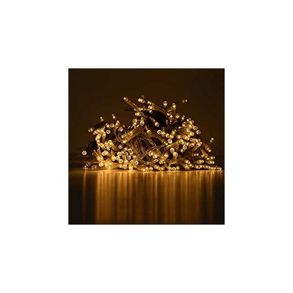 Luci natalizie Filo 400 led bianco caldo 45 mt uso esterno