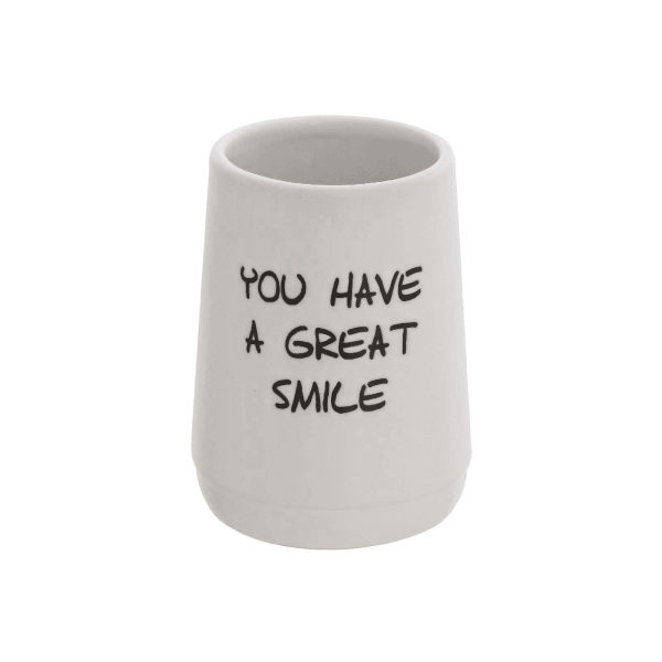 Portaspazzolini Porta spazzolino bianco wash