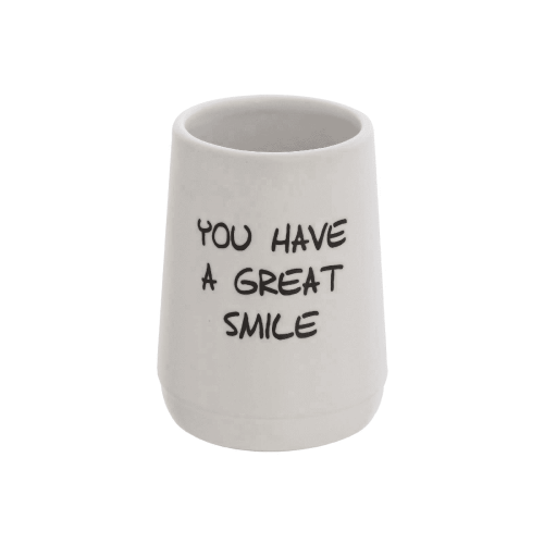 Portaspazzolini Porta spazzolino bianco wash