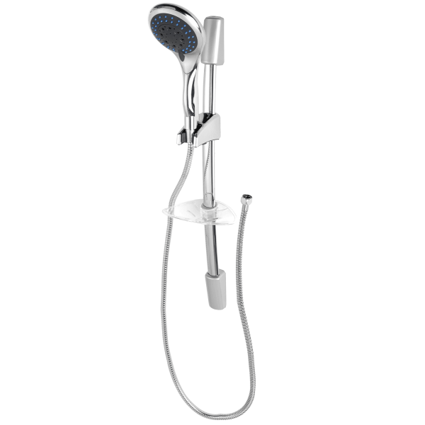 Rubinetteria Saliscendi doccia cromo con doccetta 5 funzioni