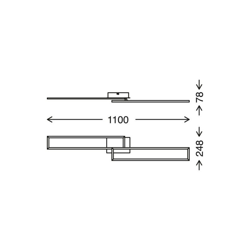 Applique Applique plafoniera frames led  110 cm Applique Applique plafoniera frames led  110 cm