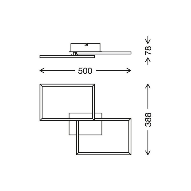 Illuminazione Plafoniera a led argento 50cm