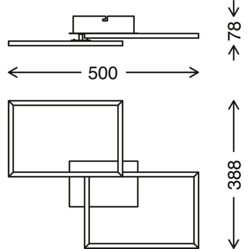 Illuminazione Plafoniera a led argento 50cm