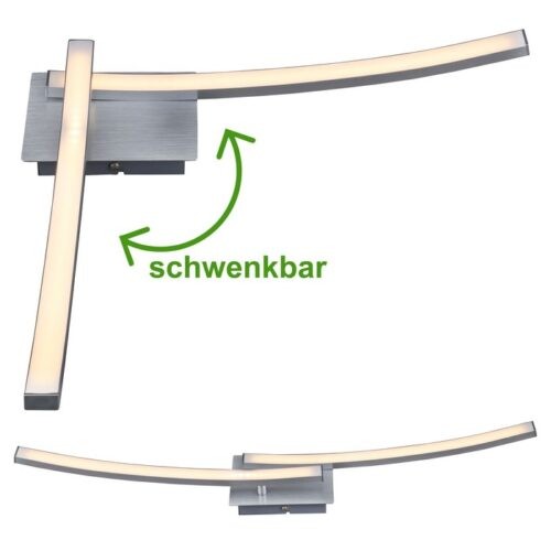 Applique Applique 2 steli ondulati a led alluminio