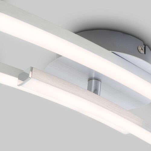 Illuminazione Applique 3 steli 57cm ondulati a led alluminio