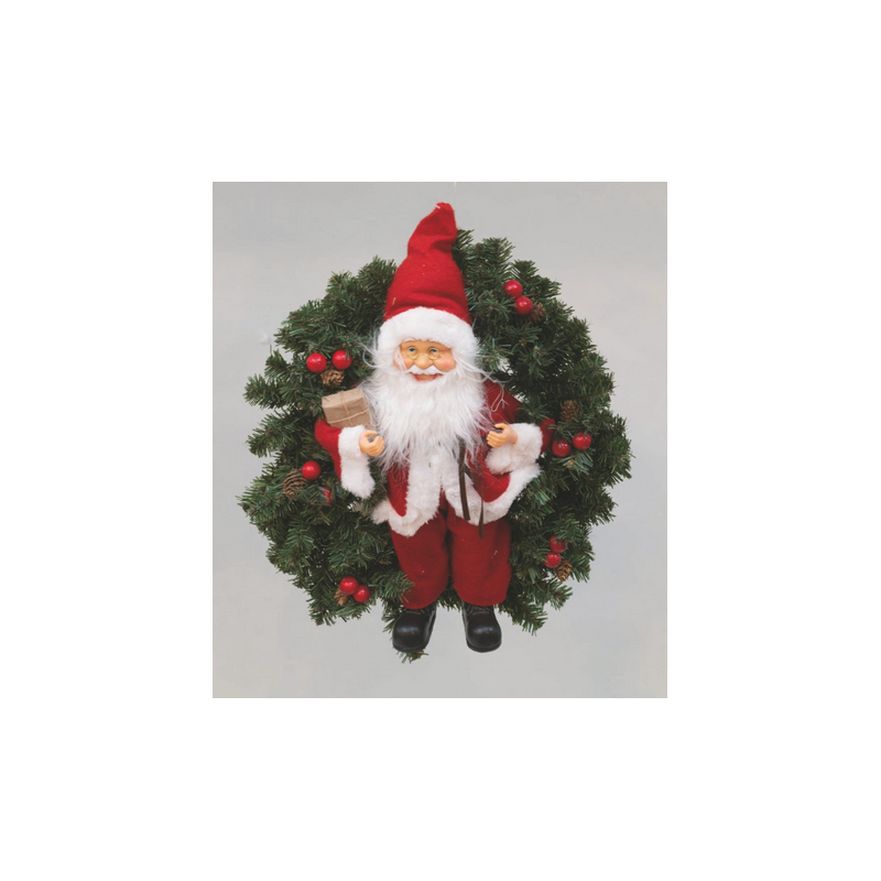 Fuoriporta natalizio Corona 45cm bacche rosse