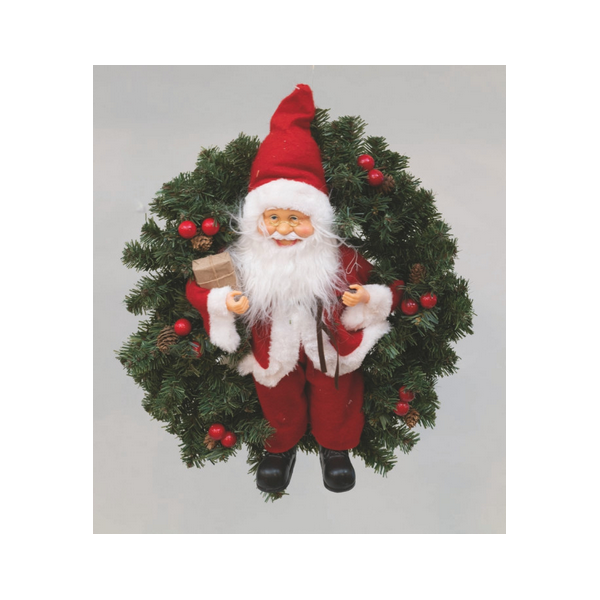 Fuoriporta natalizio Corona 45cm bacche rosse