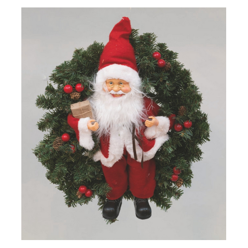 Fuoriporta natalizio Corona 45cm bacche rosse