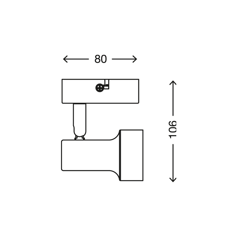 Applique Faretto a led 8cm rame Applique Faretto a led 8cm rame