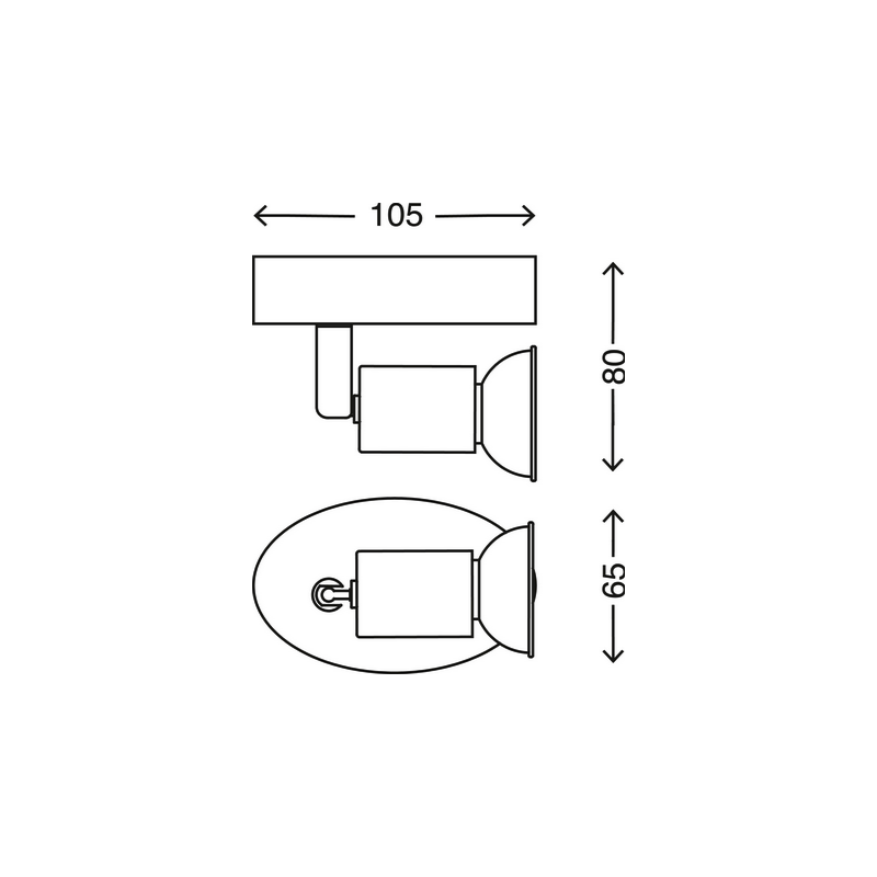 Applique Faretto a led 10,5cm bianco Applique Faretto a led 10,5cm bianco