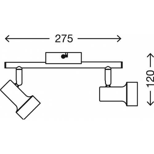 Applique Plafoniera spot led 27,5cm rame