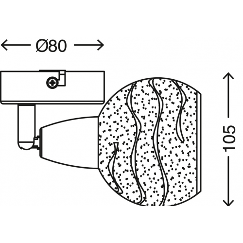Applique Faretto spot da parete 8cm bianco