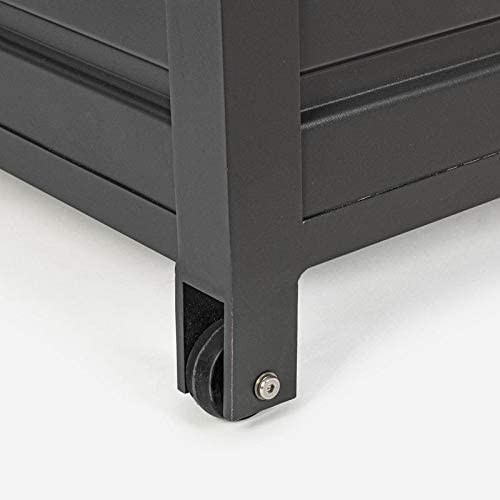 Accessori giardino Bizzotto baule atlantic s antracite con ruote esterno giardino arredo cuscini