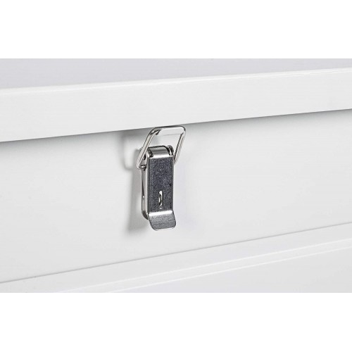 Accessori per esterni Bizzotto baule atlantic s bianco con ruote giardino esterno arredo cuscini