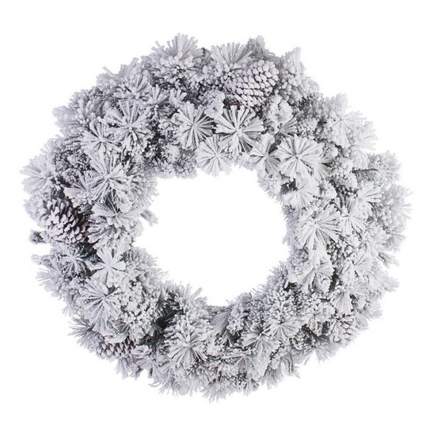 Fuoriporta natalizio Bizzotto corona di natale arves innevato d60 936375