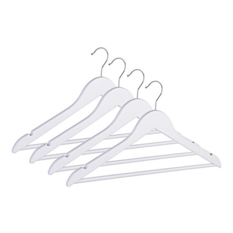 Complementi d'arredo Set quattro grucce cloth bianco