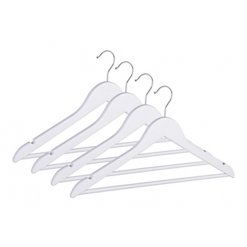 Complementi d'arredo Set quattro grucce cloth bianco