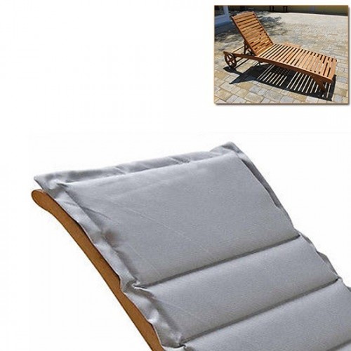 Lettini da esterno Bizzotto cuscino trapuntato grigio  806290 lettino idrorepellente cm 52x181x4