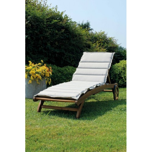 Lettini da esterno Bizzotto cuscino trapuntato grigio  806290 lettino idrorepellente cm 52x181x4