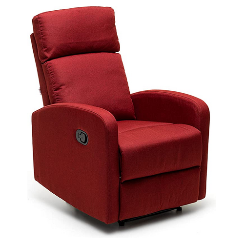 Poltrone Poltrona con recliner manuale mirella rosso