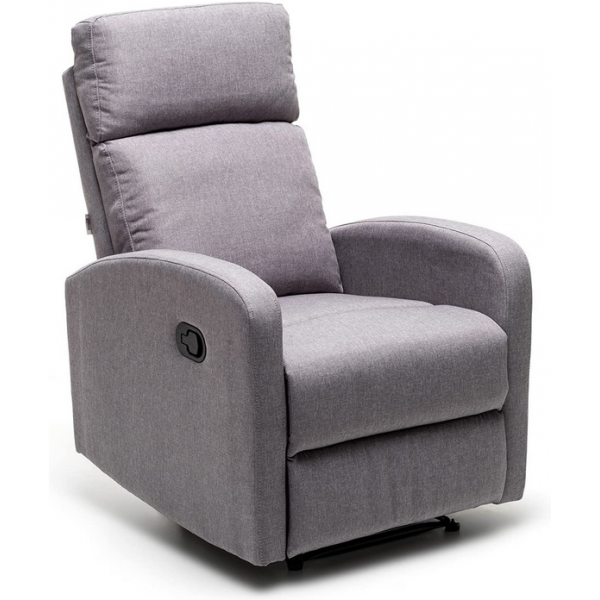 Poltrone Poltrona con recliner manuale mirella grigio