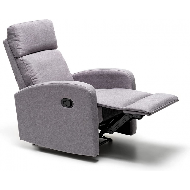 Poltrone Poltrona con recliner manuale mirella grigio Poltrone Poltrona con recliner manuale mirella grigio