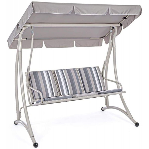 Dondoli da giardino Bizzotto dondolo grely 3 posti avorio 790223