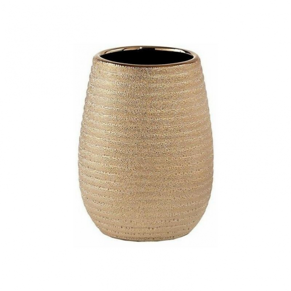 Portaspazzolini Portaspazzolino d'appoggio in ceramica astrid oro