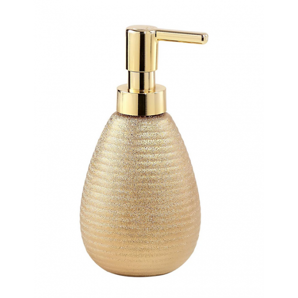 Dispenser sapone Dosasapone d'appoggio in ceramica astrid oro