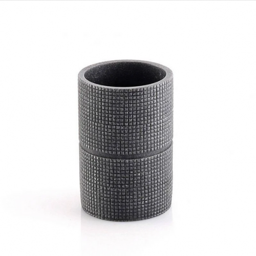 Portaspazzolini Portaspazzolini d'appoggio in ceramica petra grigio